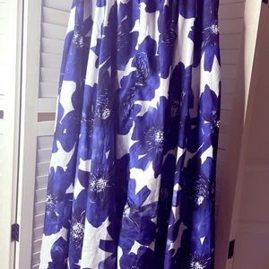 "Beautiful maxi skirt with large roses in this lovely blue shade